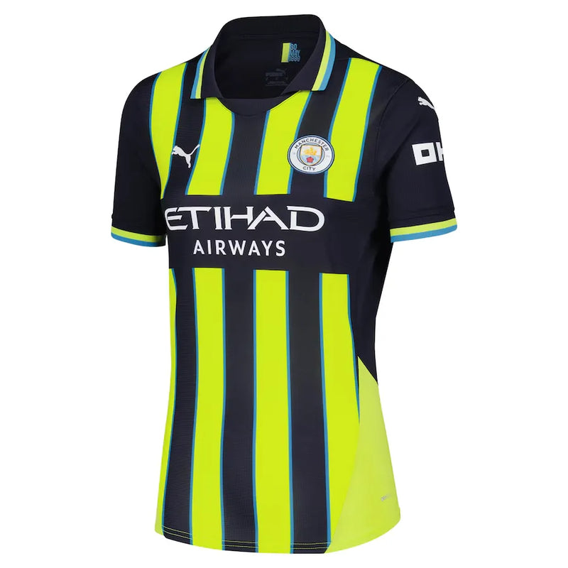 Camisa Manchester City Away 24/25 - Feminina Azul e Amarela